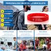 ORFANDE Personalized Medical Alert Bracelet for Women and Men view 2