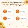 ABYSSUS Sunflower Lecithin Gummies 1200mg Cognitive & Liver Health Support with 180mg Phosphatidyl Choline, for Women's Daily Wellness, Sugar Free, Non-GMO, 60 Count view 4