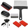 Griddle Cleaning Kit Effective Grease & Stain Removal Handled Griddle Cleaner with Shovel, Cleaning Stones and 3 Scouring Pads Flat Top Grill Cleaner for Hot or Cold Surfaces, Ornements de jardin view 1