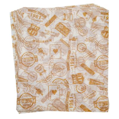 Pine & Linen 100pcs 9.9 x 8.4Inch Wax Paper Sheets,Greaseproof Food Deli Wraps Waterproof Disposable Liners,Non-Stick Tissue for Sandwiches/Party/Picnic BasketStamp