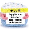 Anniversary Birthday Gifts for Women Men Boyfriend Girlfriend, Unique Birthday Gifts for Women Her Fiance Wife, Funny Handmade Crochet Cake with Romantic Card-Best Thing I Found on The Internet view 1