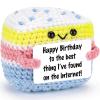 Anniversary Birthday Gifts for Women Men Boyfriend Girlfriend, Unique Birthday Gifts for Women Her Fiance Wife, Funny Handmade Crochet Cake with Romantic Card-Best Thing I Found on The Internet view 2