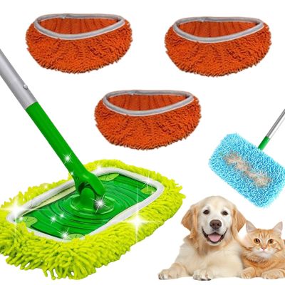 2026 New Chenille Mop Refill Pads for Home Use, Reusable Microfiber Chenille Mop Pads, Dust Mop Covers Washable Wet & Dry for Floor Cleaning & Pet Hair (3PC * G)