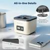 Ultrasonic Retainer Cleaner Machine, Denture Cleaner for Aligners Night Guards Braces Mouth Guards Toothbrush HeadsAll-in-One Dental & Jewelry Cleaner, 45kHz 200ML, Dual Modes view 4