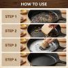 2 Pack Bamboo Dish Scrub Brush with Bamboo Pan Scraper Pot Scraper Non-Scratch Dish Scrapers Kitchen Cleaning Tools for Cast Iron Skillets, Cookware, Dishes, Pans Bowls, Plates and Pots view 4