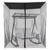 byepica 72.8 X 49.2 X 80.7 in Outdoor Patio Swing Net, Mosquito Netting, Full Coverage Polyester, Lightweight Breathable, Ideal for Porch, Garden, Backyard