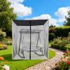 byepica 72.8 X 49.2 X 80.7 in Outdoor Patio Swing Net, Mosquito Netting, Full Coverage Polyester, Lightweight Breathable, Ideal for Porch, Garden, Backyard view 3