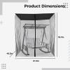 byepica 72.8 X 49.2 X 80.7 in Outdoor Patio Swing Net, Mosquito Netting, Full Coverage Polyester, Lightweight Breathable, Ideal for Porch, Garden, Backyard view 4