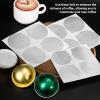 100PCS 58MM Coffee Pods Aluminum Foil Lid, Self Adhesive Aluminum Espresso Coffee Capsules Foil Seals Cover for Rich Flavor (58MM) view 4