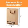 MilkToast Brands Funny Profanity Gift Bag, 11" x 8" x 4" Size, Here's Your Fucking Gift, Reusable Brown Kraft Paper Swear Word Bag for Adult Christmas and White Elephant Exchanges view 2