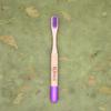 Dr. Q's Fresh Breath Club Childs Bamboo Toothbrush Purple view 3