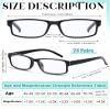 Yexiya 24 Pack 3.25 Reading Glasses Bulk Adjustable Traditional Reading Glasses with Spring Hinge Non-prescription for Men Women, Black Frame view 2