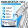 2 Pack CPAP Hose, Universal CPAP Tubing 6 Foot (72") Standard 22mm CPAP Tube Compatible with Most CPAP Machines, Flexible, Lightweight, Durable CPAP Supplies & Accessories, Gray view 4