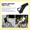 Hemobllo Wheelchair Footrest Fixator Left Side Electric Wheelchair Foot Plate Holder Mount Replacement Part Mobility Aid Accessory for Disabled Users view 3