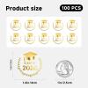 100PCS Class of 2026 Graduation Stickers, Clear Gold Foil Seal Labels for Graduation Invitations 2026, Graduation Announcements, Envelopes, Party Favors, Gift Wrapping & Invitations, 1.6 Inch (Gold) view 2