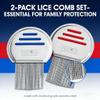 2-Pack Stainless Steel Lice Combs - Head Lice & Nit Removal Tool for Kids and Adults view 4