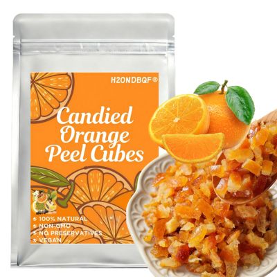 10.58oz | Premium Candied Orange Peel Dices Sweet & Zesty Citrus Bits for Baking, Breads, Cookies & Fruitcakes | Ready-to-Use Diced Orange Peel for Cooking, Garnish, Tea & Desserts