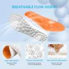 Steppers Insoles for Men & Women, 2026 New 4D Memory Foam Cloud Footstr Insoles, Comfortable & Breathable Massage Shoe Inserts with Arch Support for Foot Pain & Fatigue (Orange, US Men 14-15) view 2