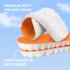 Steppers Insoles for Men & Women, 2026 New 4D Memory Foam Cloud Footstr Insoles, Comfortable & Breathable Massage Shoe Inserts with Arch Support for Foot Pain & Fatigue (Orange, US Men 14-15) view 3