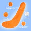 Steppers Insoles for Men & Women, 2026 New 4D Memory Foam Cloud Footstr Insoles, Comfortable & Breathable Massage Shoe Inserts with Arch Support for Foot Pain & Fatigue (Orange, US Men 14-15) view 4