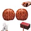 2Pcs Chinese Walnuts Fidget, 2026 New Chinese Wenwan Walnuts, Hand Training Massage Stress Relief Balls for Relaxation Focus & Gifts (B) view 1
