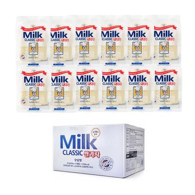 Milk Classic Rice Snack Milk Flavor Rice Crackers, 56g (2 oz) x 12 Count Box Light, Crispy & Sweet Asian Snack