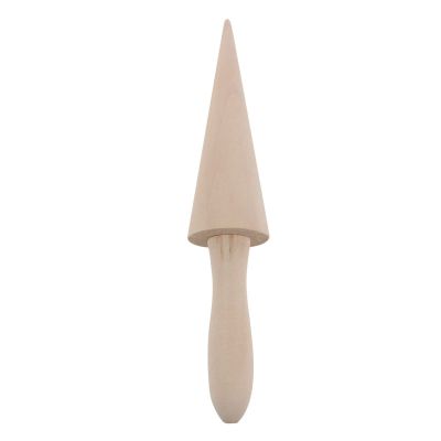 Hapivida Ice Cream Cone Mold, Wooden Baking Tool Kitchen Accessory for Waffles Egg Rolls DIY Cooking Decorating