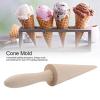 Hapivida Ice Cream Cone Mold, Wooden Baking Tool Kitchen Accessory for Waffles Egg Rolls DIY Cooking Decorating view 3