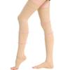 20-30 mmHg Thigh High Compression Stockings for Women, Open Toe with Stay-Up Dot-Top - Relief for Varicose Veins, DVT, Swelling, Pregnancy & Travel, Beige, 3X-Large view 1