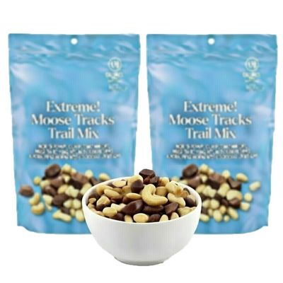 Extreme Track Chocolate Trail Mix, Sweet Snack Food with Fudge & Chocolate Candy, Peanuts, Cashews, Dark Chocolate Almonds, Brownie Bites & Cookie Gems, Nice Crunchy Moose Snack Munch Food, 2, 6oz Bags (12oz Total)