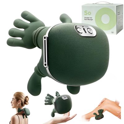 2026 New Electric Shiatsu Neck and Back Massager, Neck Massager with Heat, Shoulder Massager, 3 Intensity Levels + 2 Heat Settings, 4D Kneading Massage, Simulates a Real Palm Massage for Comfort