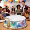3 pcs Modern Floral Shapes Cake Strips Edible birthday cake strips, cake side borders, Icing Sheets 2.7X11.8 view 2