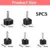 20 Pairs High Heel Replacement Tips 5 Sizes U-Shape Heel Replacement Tips Non-Slip Womens Shoes Tip Repair Kit for Quick DIY Installation Women's Shoes(8/9/10/11/12mm, Black) view 2