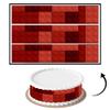 3 pcs Bricks Dark Red Cake Strips Edible birthday cake strips, cake side borders, Icing Sheets 2.7X11.8 view 1