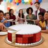 3 pcs Bricks Dark Red Cake Strips Edible birthday cake strips, cake side borders, Icing Sheets 2.7X11.8 view 2
