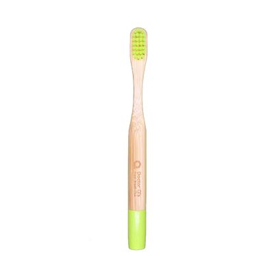 Dr. Q's Fresh Breath Club Childs Bamboo Toothbrush Light Yellow