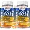 (2 Pack) Calcium Citrate with Vitamin D3 Gummies, 1200 mg Calcium Supplement for Women & Men, Supports Bone, Muscle & Teeth Health, Liquid-Filled Gummies with 5X Faster Absorption, Vegan - 120 Count view 1