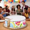 3 pcs Whimsical Floral Shapes Cake Strips Edible birthday cake strips, cake side borders, Icing Sheets 2.7X11.8 view 2