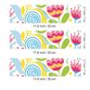 3 pcs Whimsical Floral Shapes Cake Strips Edible birthday cake strips, cake side borders, Icing Sheets 2.7X11.8 view 3
