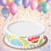 3 pcs Whimsical Floral Shapes Cake Strips Edible birthday cake strips, cake side borders, Icing Sheets 2.7X11.8 view 4