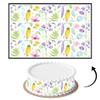 3 pcs Light Botanical Garden Cake Strips Edible birthday cake strips, cake side borders, Icing Sheets 2.7X11.8 view 1