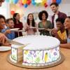 3 pcs Light Botanical Garden Cake Strips Edible birthday cake strips, cake side borders, Icing Sheets 2.7X11.8 view 2