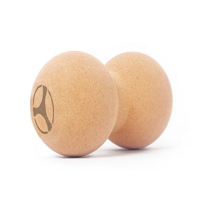 Cork Peanut Massage Ball for Yoga and Muscle Recovery, Natural Cork Material, 8x16cm Double Ball Design