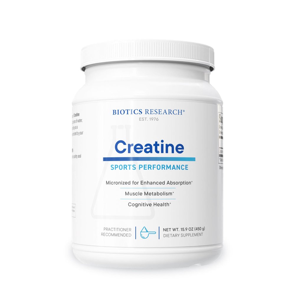 BIOTICS RESEARCH Creatine 5g Micronized Creatine Monohydrate Supports Muscle Strength, Performance, Recovery, Cognitive Function & Healthy Aging Easily Mixable, Pure & Unflavored
