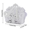 jweemax 25PCS Laser Cut Hollow Paper Candy Box Gift Boxes Lace Candy Boxes for Wedding Party Favor Decoration Wedding Decorations,Khaki view 2