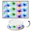 3 pcs Blue Marble Texture Cake Strips Edible birthday cake strips, cake side borders, Icing Sheets 2.7X11.8 view 1