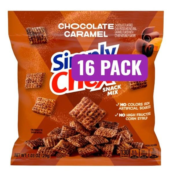 Snack Mix, Single Serve Pouch, Chocolate Caramel, 1.03 Oz, Pack of 16, Bundled By Shoppyway