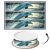 3 pcs Underwater Light Rays Cake Strips Edible birthday cake strips, cake side borders, Icing Sheets 2.7X11.8 view 1