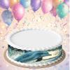 3 pcs Underwater Light Rays Cake Strips Edible birthday cake strips, cake side borders, Icing Sheets 2.7X11.8 view 4