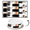 3 pcs Fragmented Urban Blocks Cake Strips Edible birthday cake strips, cake side borders, Icing Sheets 2.7X11.8 view 1